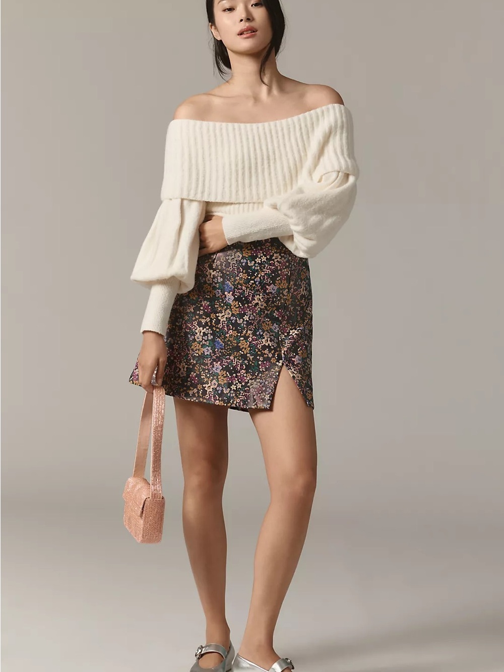 Anthropologie Maeve Faux Leather Floral Mini Skirt | Size 6 | NWT - Picture 2 of 5